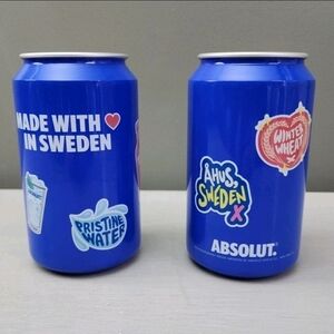 Can holder koozie Absolut Vodka aluminum double-walled drink tumbler